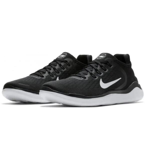 Nike Free RN 2018 Black White 942836-001 Men’s Sizes Running Shoes NEW SZ 7 - Picture 1 of 5